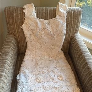 Lilly Pulitzer White Floral Knit Sleeveless Dress